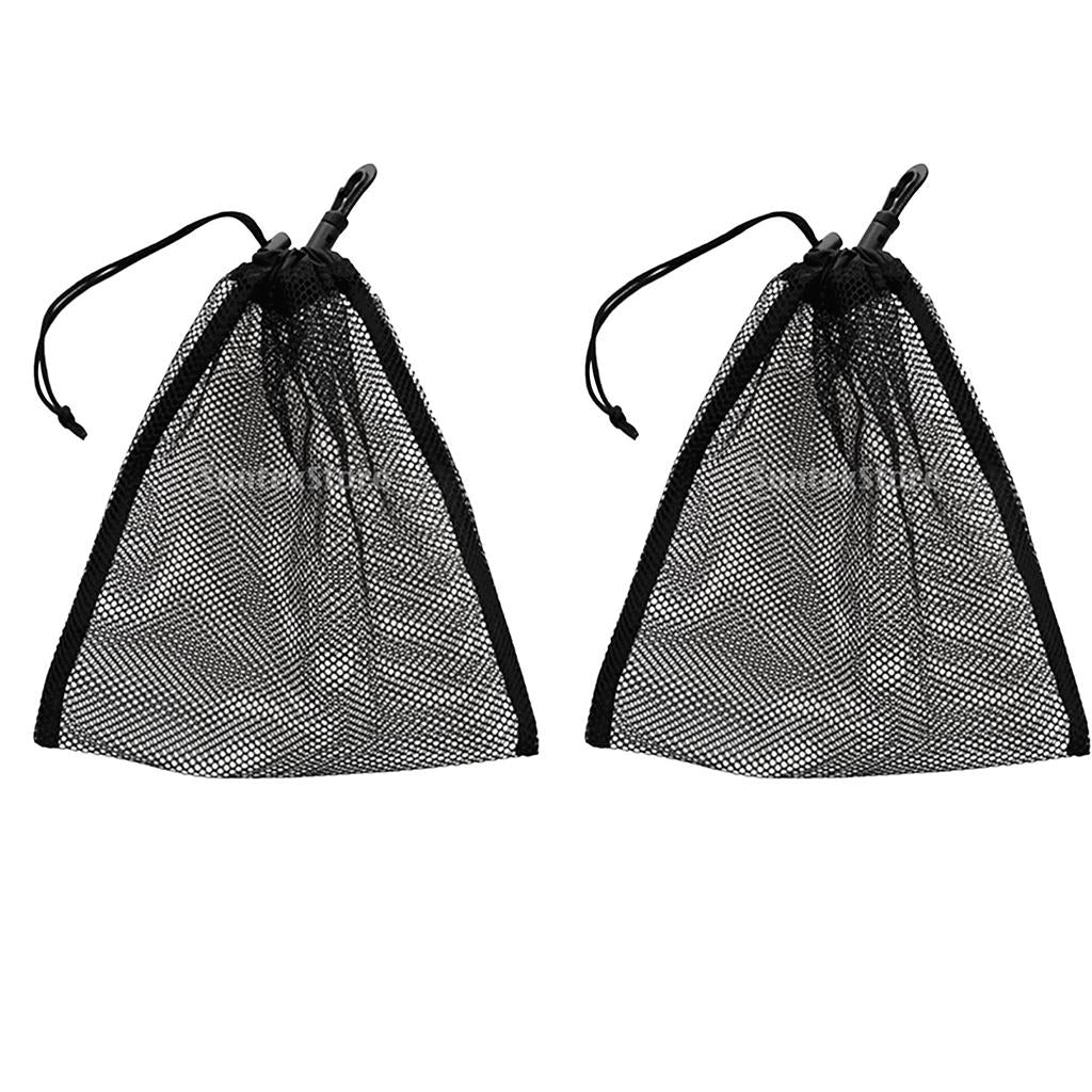 20x24cm Mesh Net Bag Pouch Golf Table Tennis Ball Carry Holder Storage 2pcs