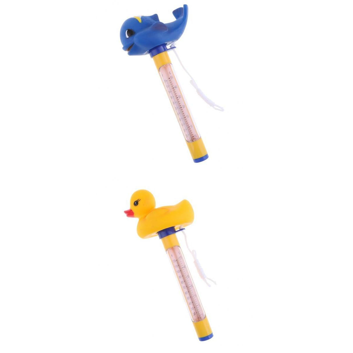 2 Pcs Pool & Spas Thermometer Set Floating Water Temperature with Rope