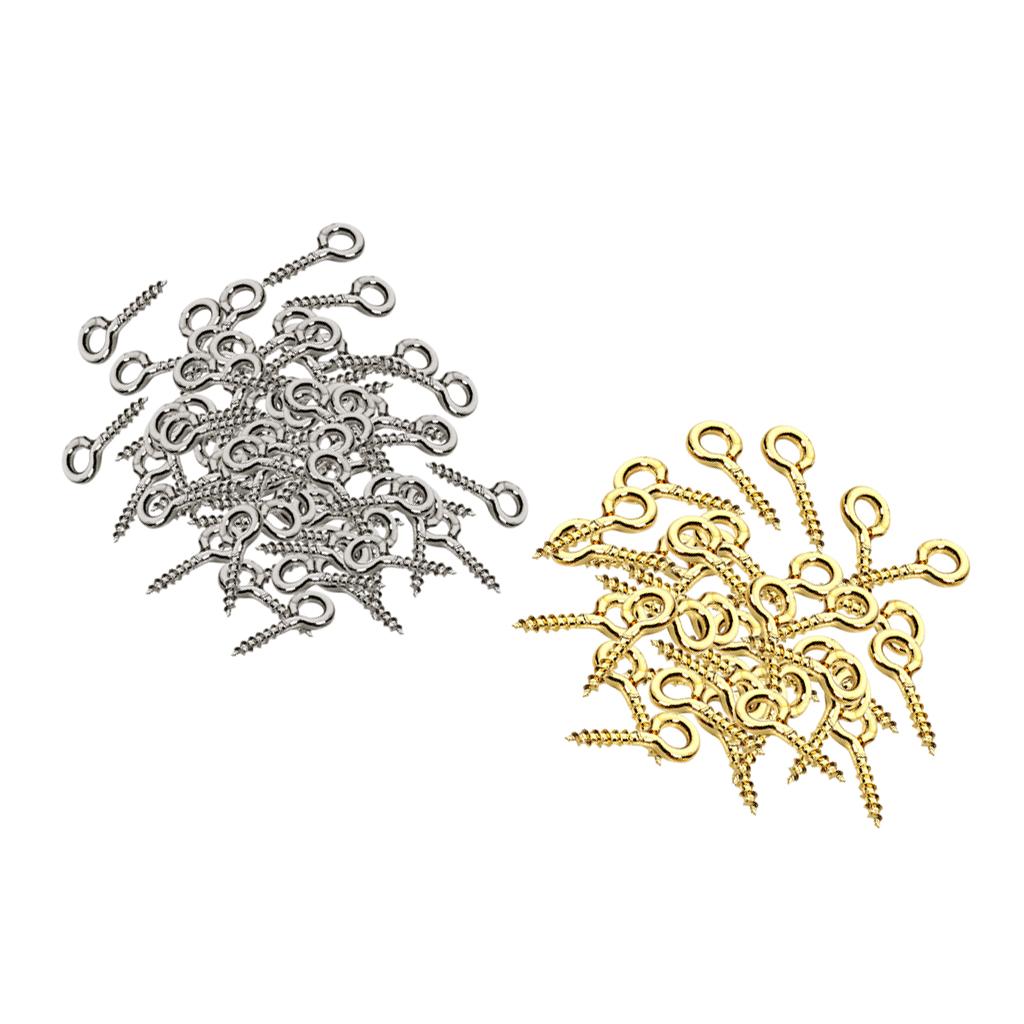 400Pieces Multicolor Screw Eyes Pins Eyelets Screw Jewelry Making Findings