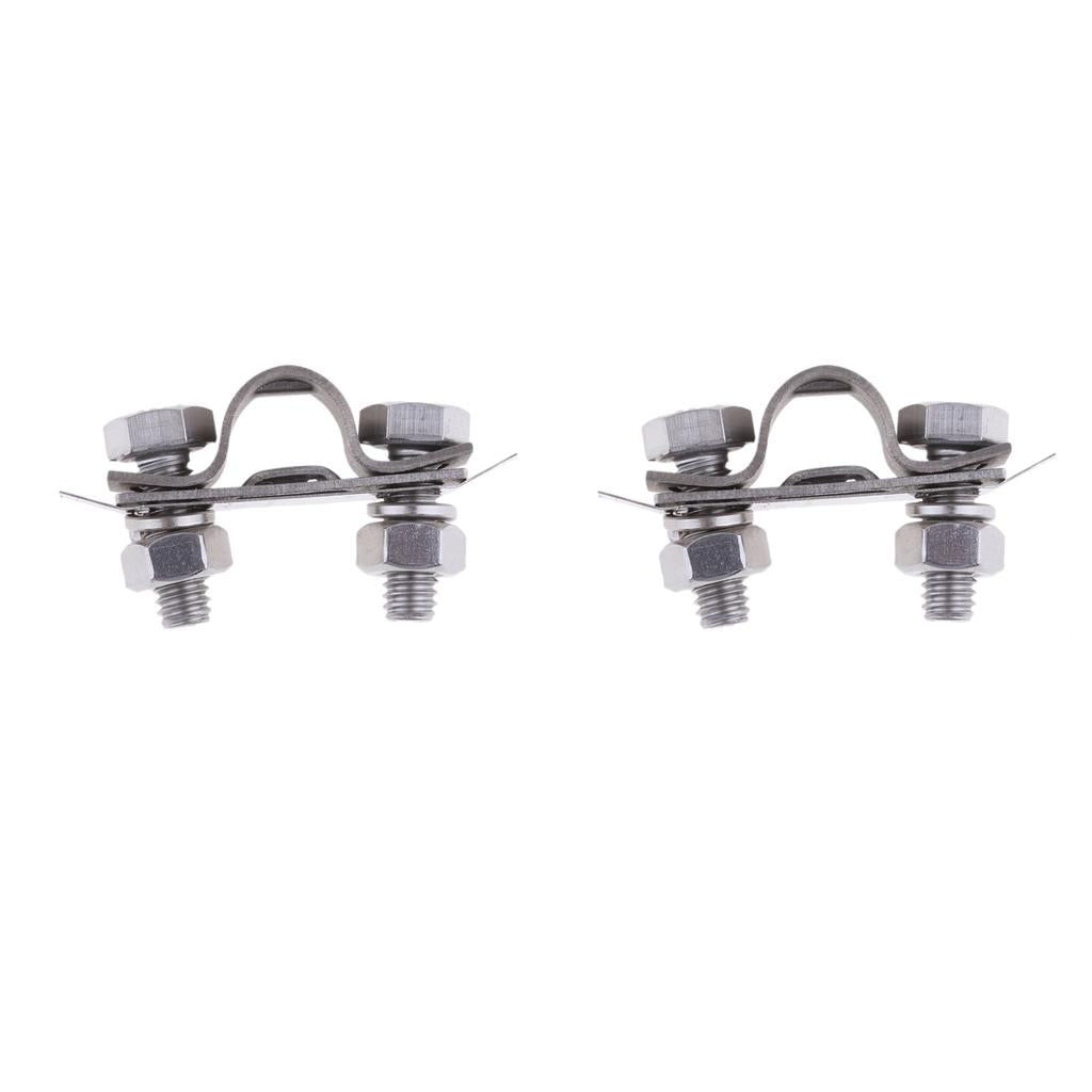 2Pcs 304 Stainless Steel Control Throttle Cable U Shaped Clamp Boat Hardware