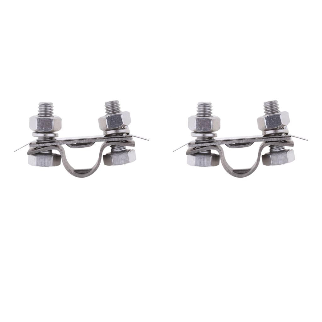 2Pcs 304 Stainless Steel Control Throttle Cable U Shaped Clamp Boat Hardware