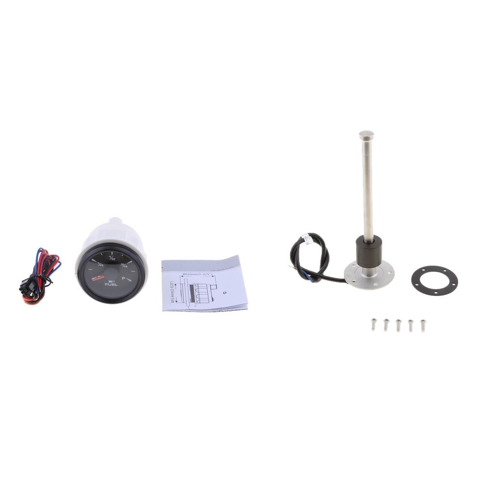 200mm Fuel & Liquid Water Level Gauge Sensor + 52mm Fuel Level Gauge