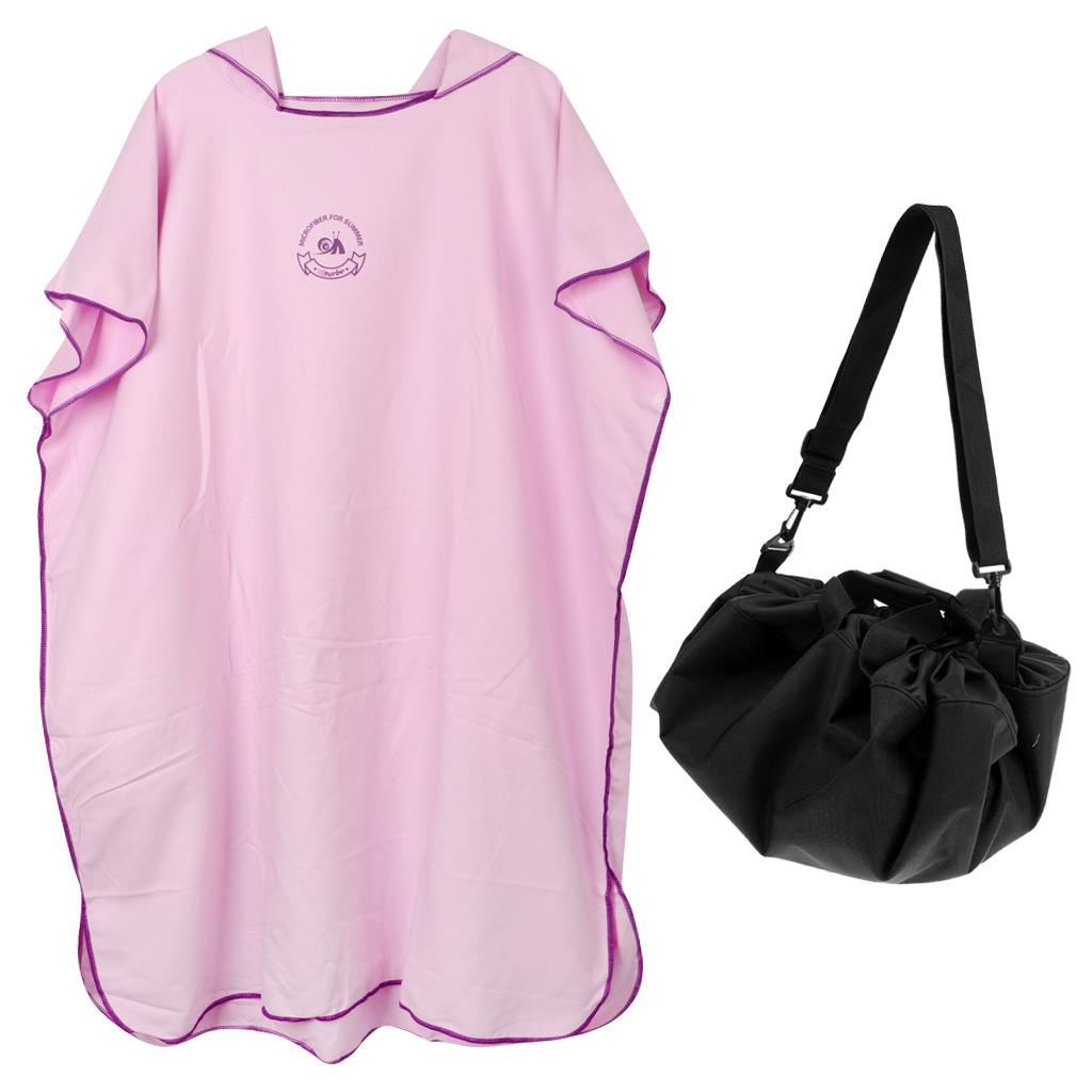 Adult Surf Beach Hooded Poncho Wetsuit Changing Robe & Changing Mat