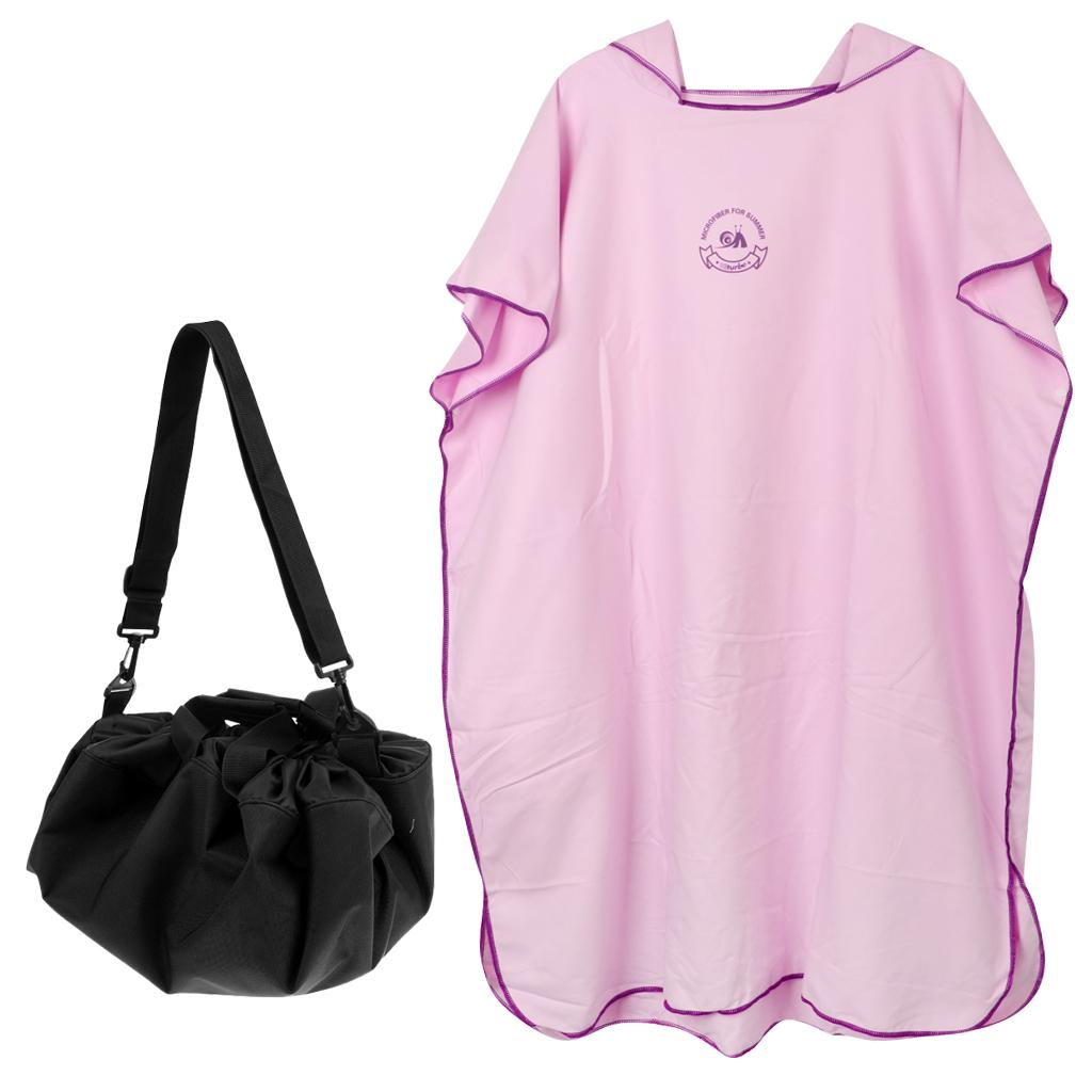 Adult Surf Beach Hooded Poncho Wetsuit Changing Robe & Changing Mat