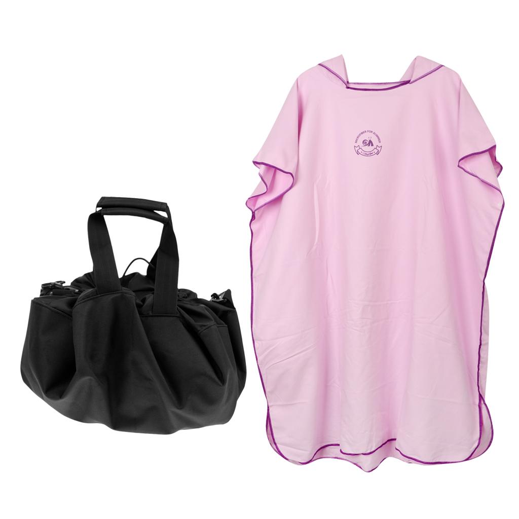 Adult Surf Beach Hooded Poncho Wetsuit Changing Robe & Changing Mat
