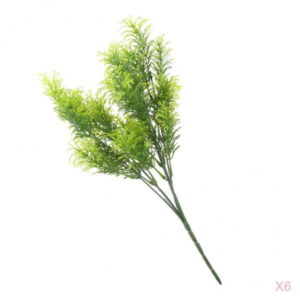 6Pcs 30cm Green Artificial Cedar Tree Home Garden Decoration Conifer Tree