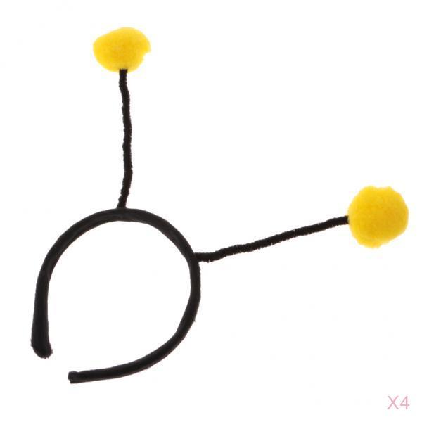 4Pcs Insect Antenna Headband Costume Bumblebee Bee Alien Fancy Dress