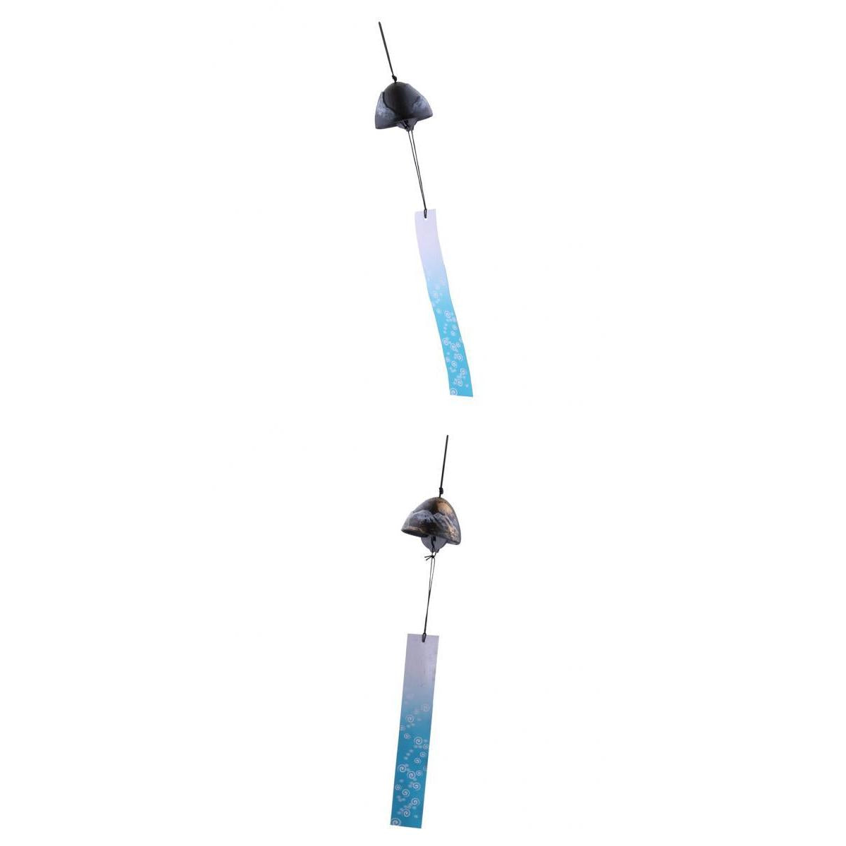 2pcs Japanese Furin Wind Chime Nambu Cast Iron Iwachu Bells Garden Decor