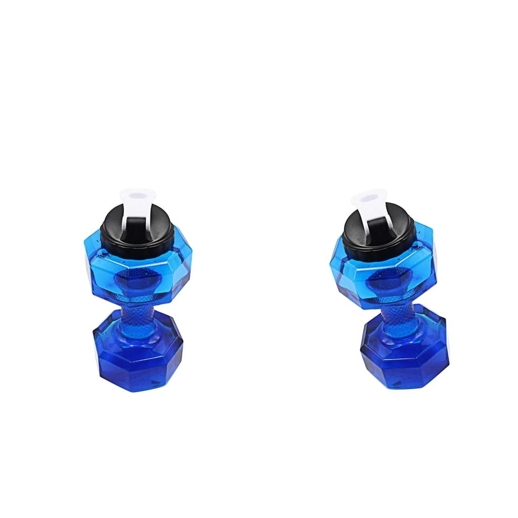 2pcs 2.2L Dumbbell Transparent Sport Cup Exercise Water Bottle Fitness Gym