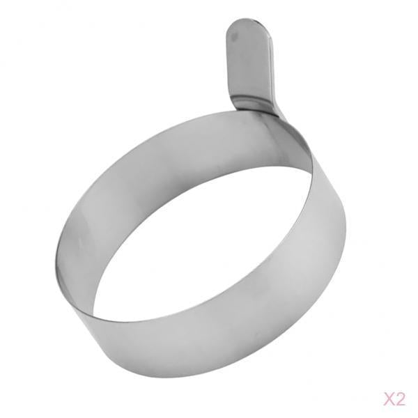 2pcs Nonstick Egg Fryer Round Ring Kitchen Cooker Mold Breakfast Maker 9cm