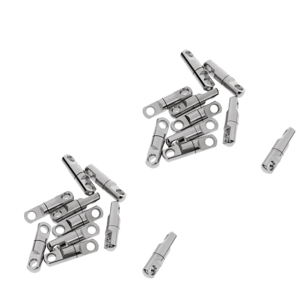 20pcs Column Type Rotary Ring Bearing Swivel Fishing Swivels Hook Connectors