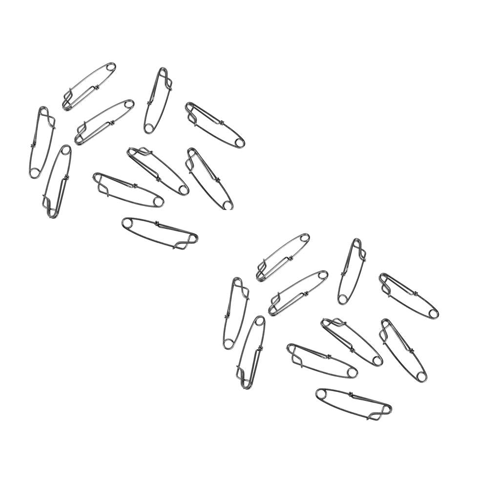20Pcs Stainless Steel Long Line Longline Clips for Fishing Snapper or Shark