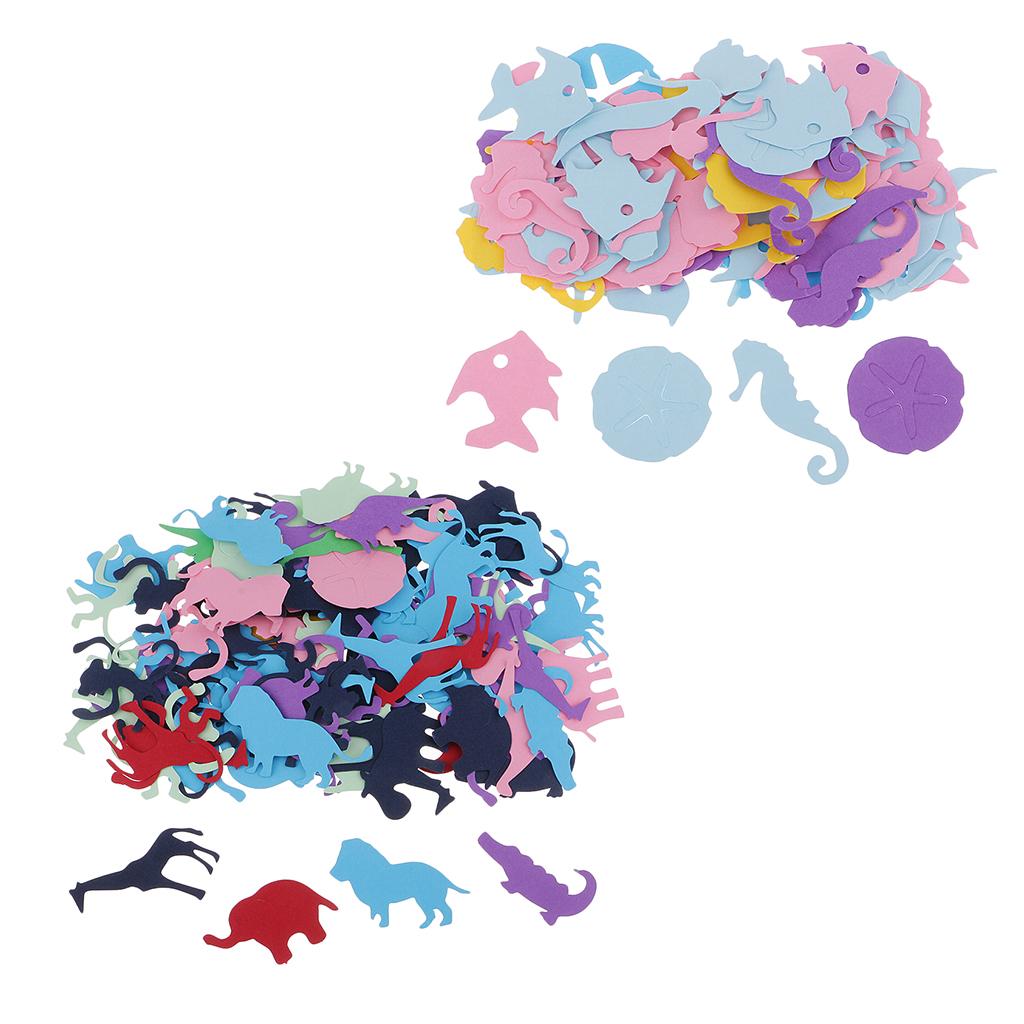 200 Pieces Animals Shape Paper Throwing Confetti Table Scatter for Party