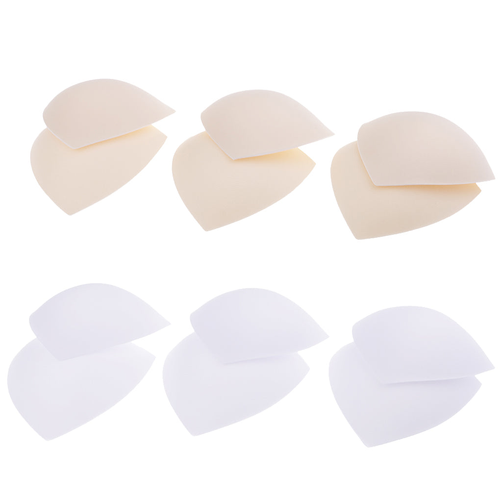 6 Pairs Soft Women's Triangle Bra Pads Inserts for Sports Bra Bikini