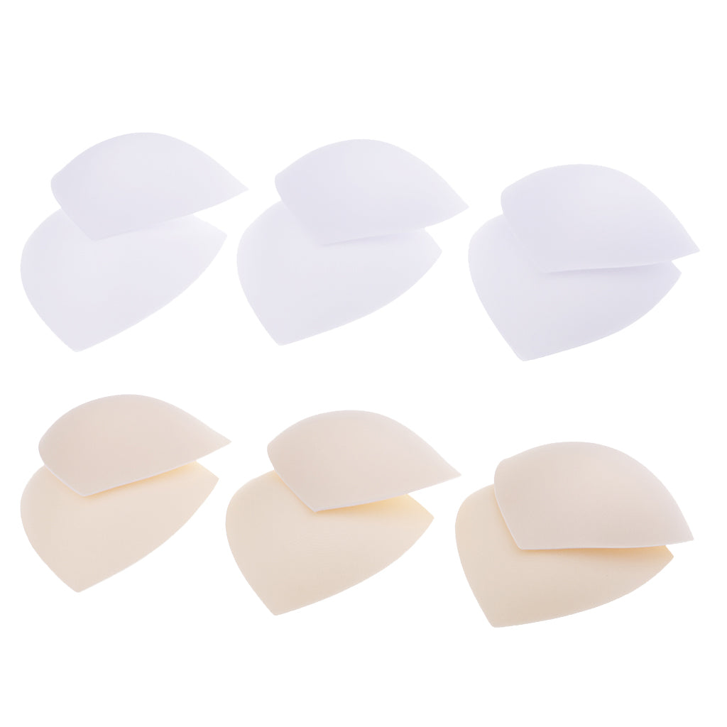 6 Pairs Soft Women's Triangle Bra Pads Inserts for Sports Bra Bikini