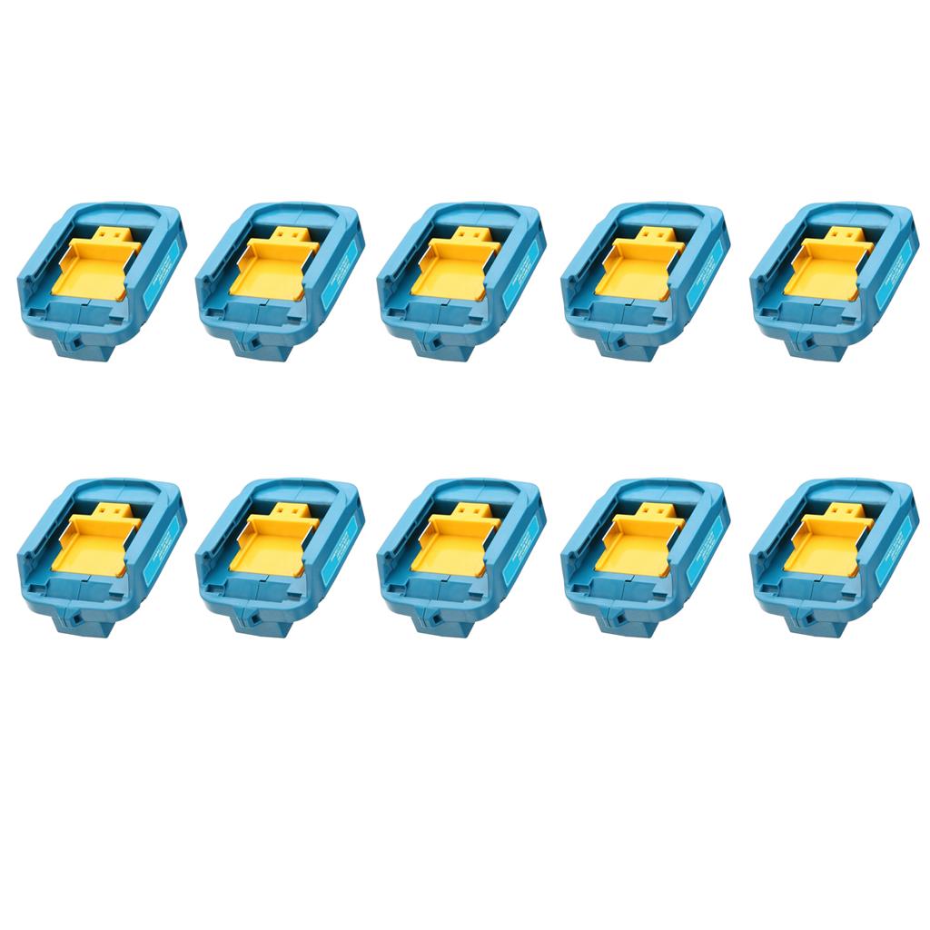 10x Battery USB Adapter for 14.4V 18V Batteries Charger Adapter Blue
