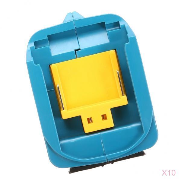 10x Battery USB Adapter for 14.4V 18V Batteries Charger Adapter Blue