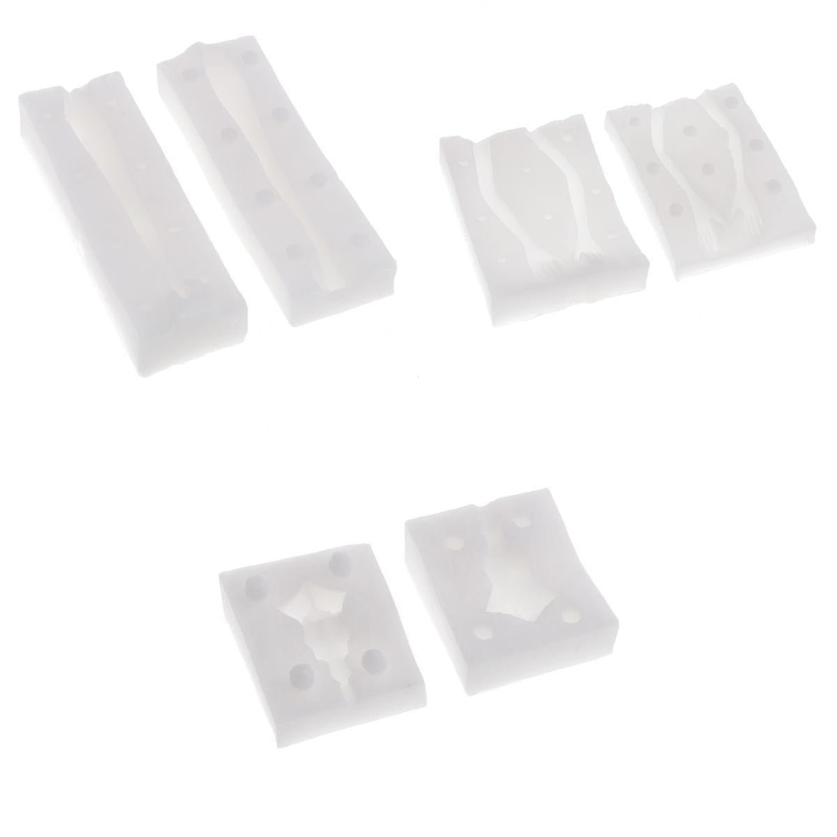 3 Set Polymer Clay Molds DIY Doll Bodies Fondant Cake Decorating Mold Tools