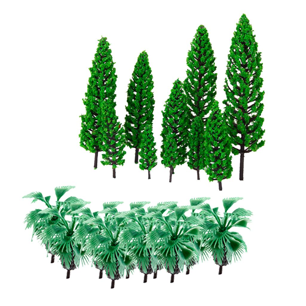 20 Pieces Model Trees Bottle Palm Trees Layout Train Scenery Landscape