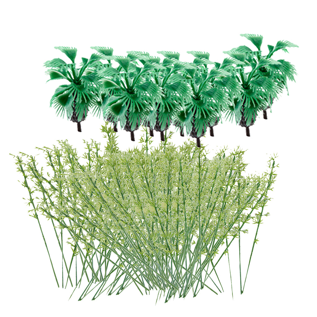 110Pcs Model Bottle Palm Trees Model Bamboo Trees Train Landscape Layout