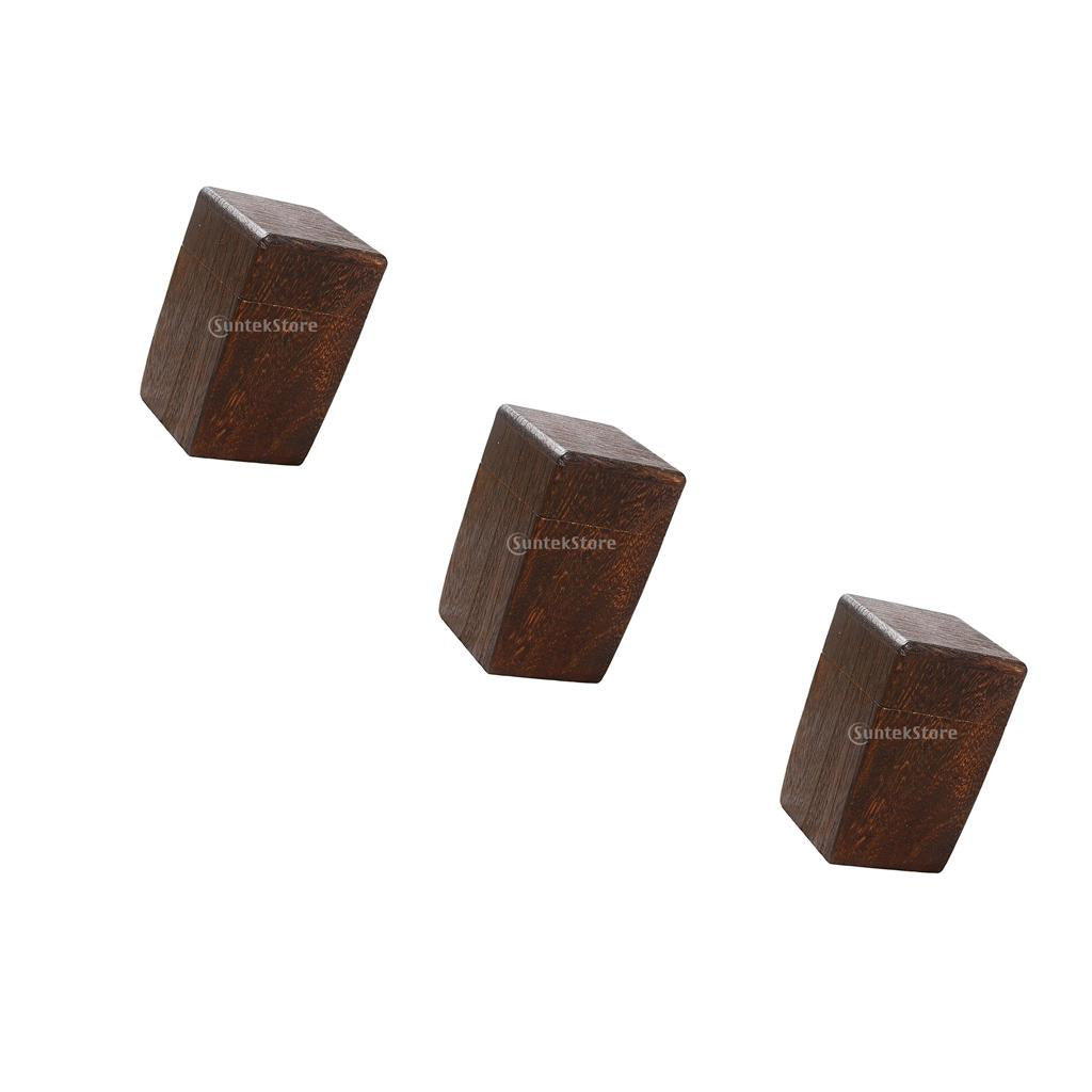 3x Wood Tea Storage Box Organizer Container Wood Tea Caddy Container Holder