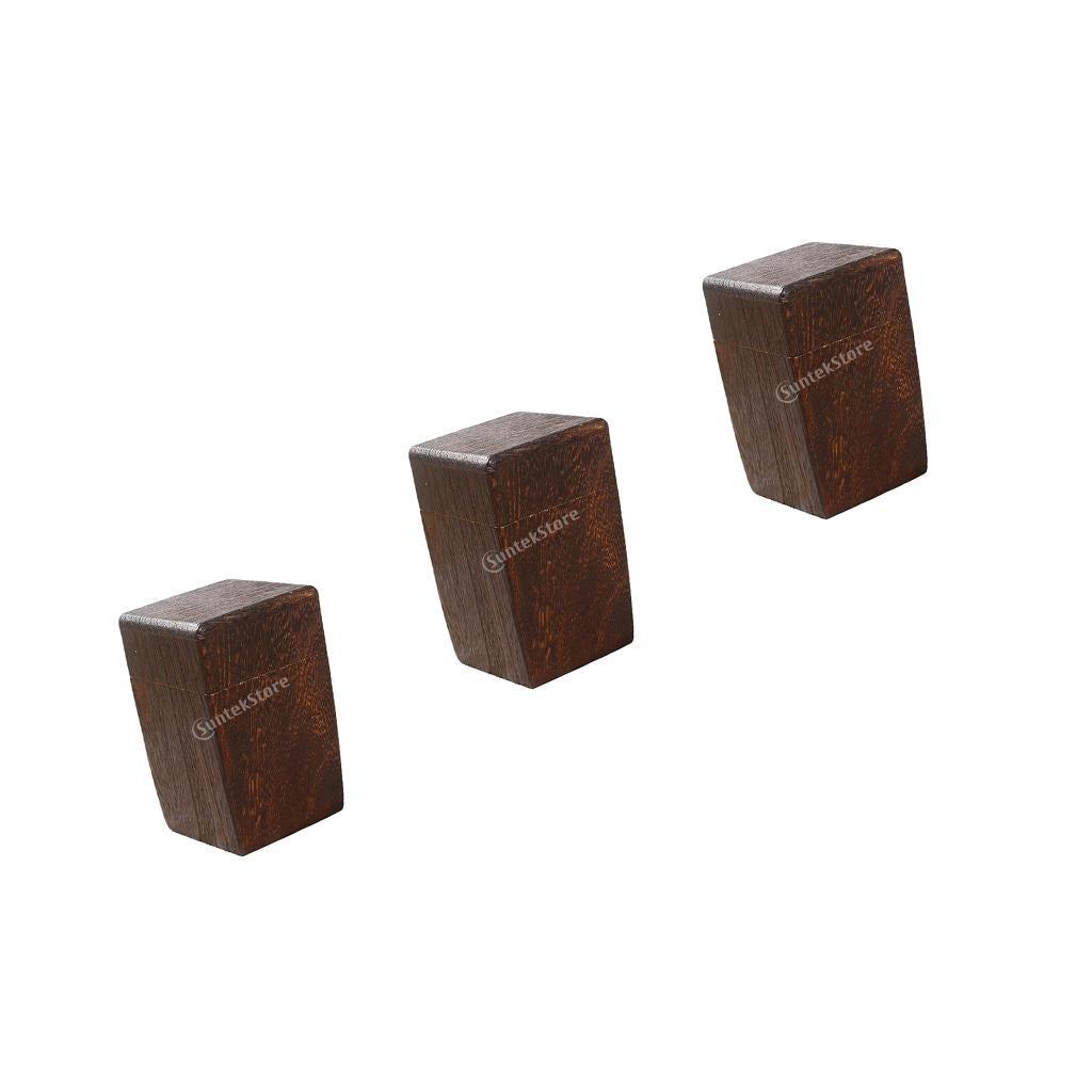 3x Wood Tea Storage Box Organizer Container Wood Tea Caddy Container Holder