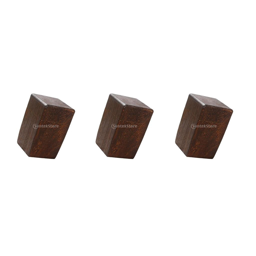 3x Wood Tea Storage Box Organizer Container Wood Tea Caddy Container Holder