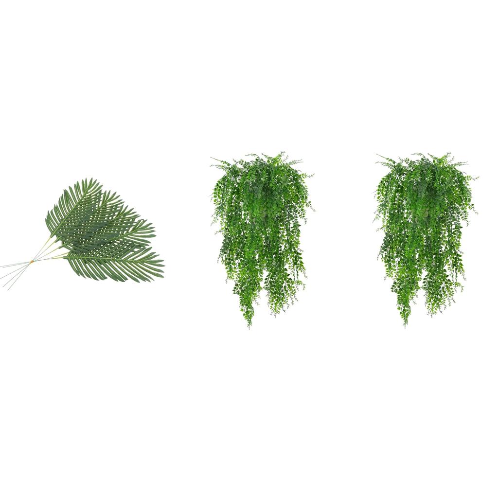 7Pcs Artificial Weeping Ivy Vines Palm Leaves Hanging Decor