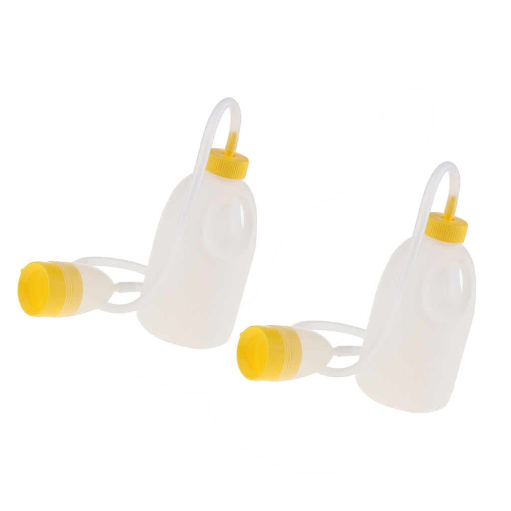 2 Pieces 1700ml Reusable Male Bed Pee Urinal Bottle Night Drainage Container