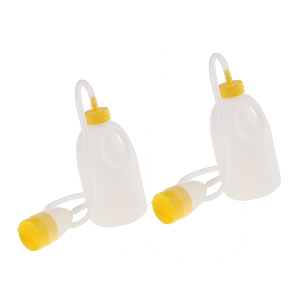 2 Pieces 1700ml Reusable Male Bed Pee Urinal Bottle Night Drainage Container