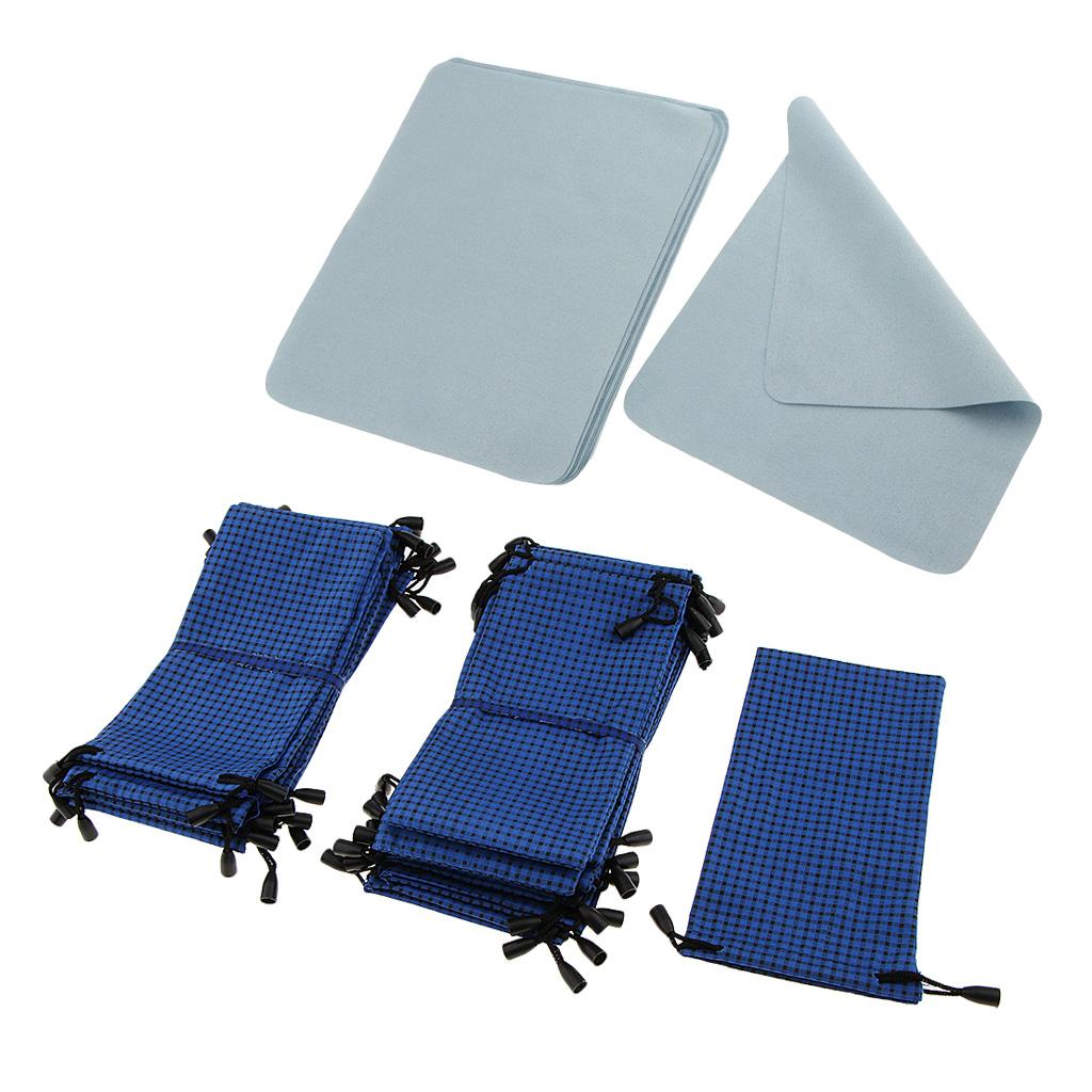 20 Pieces Eyeglasses Sunglasses Storage Bag Pouch Microfiber Glasses Cloth