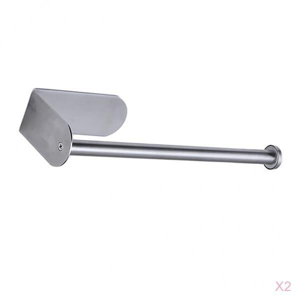 2pcs Stainless Steel Hanger Clip Organizer Paper Tissue Holder Stand