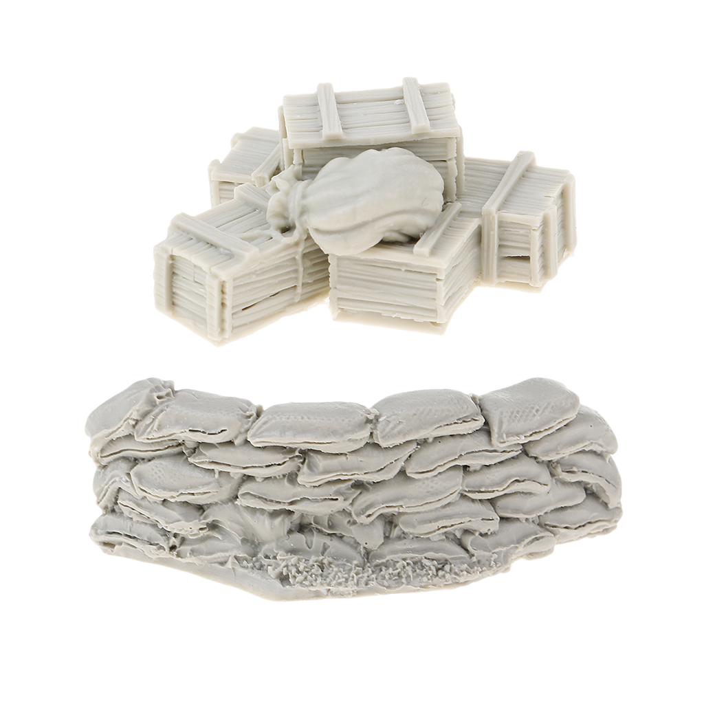 1/35 Resin Model Scene Accessories Sandbags Wall Ammunition Boxes & Bags
