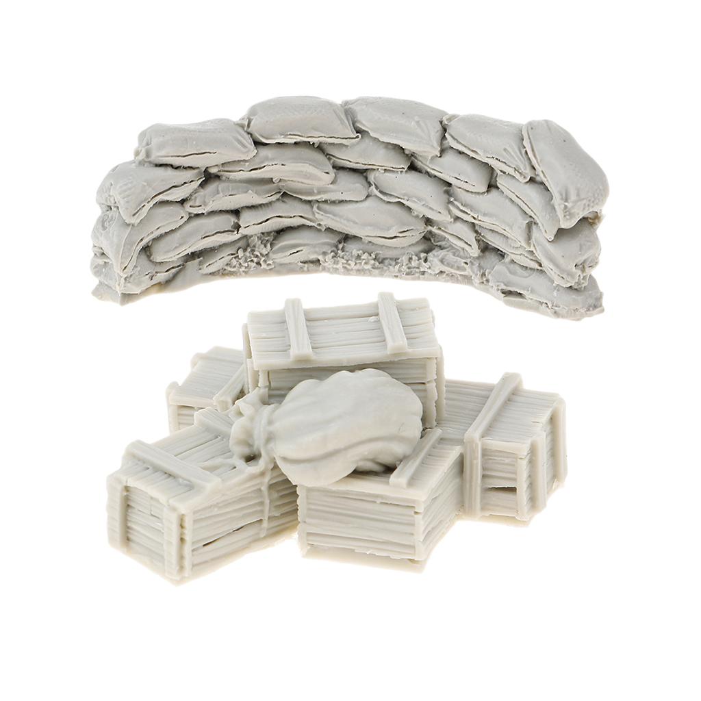1/35 Resin Model Scene Accessories Sandbags Wall Ammunition Boxes & Bags