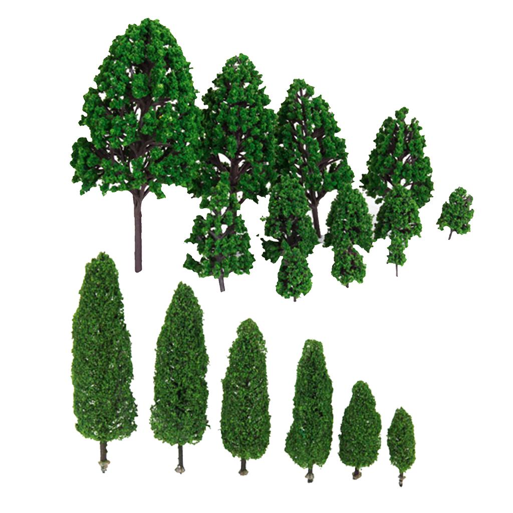 18 Pcs Model Cypress Trees and Model Landscape Trees DIY Layout Accessories
