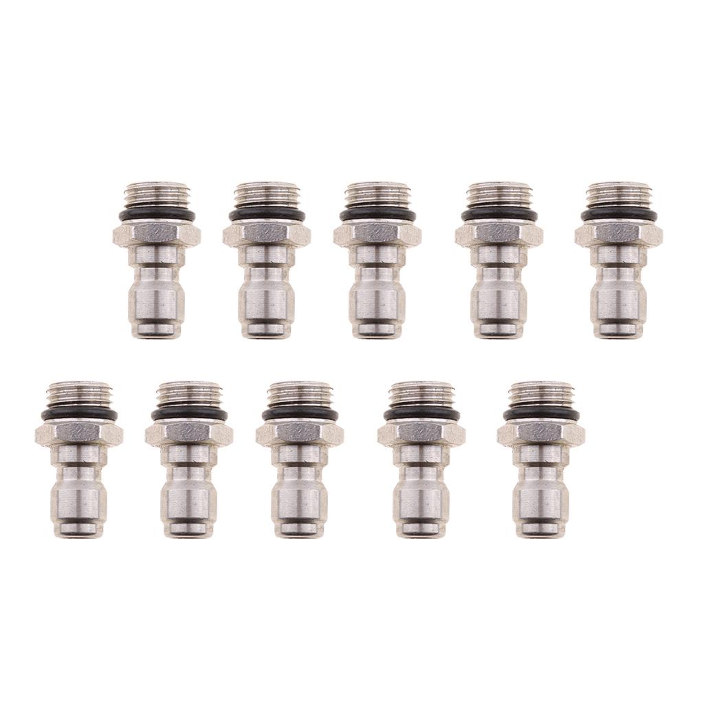 10pcs Pressure Washer Sprayer Coupling Adapter Quick Coupler Snow Foam Lance