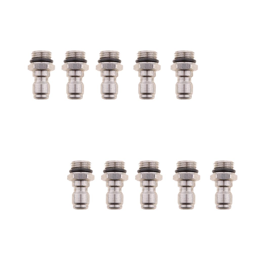 10pcs Pressure Washer Sprayer Coupling Adapter Quick Coupler Snow Foam Lance