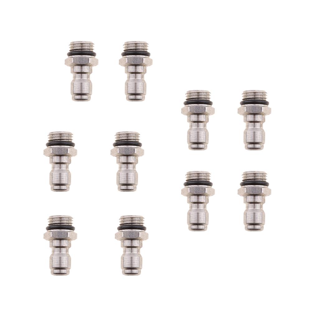 10pcs Pressure Washer Sprayer Coupling Adapter Quick Coupler Snow Foam Lance