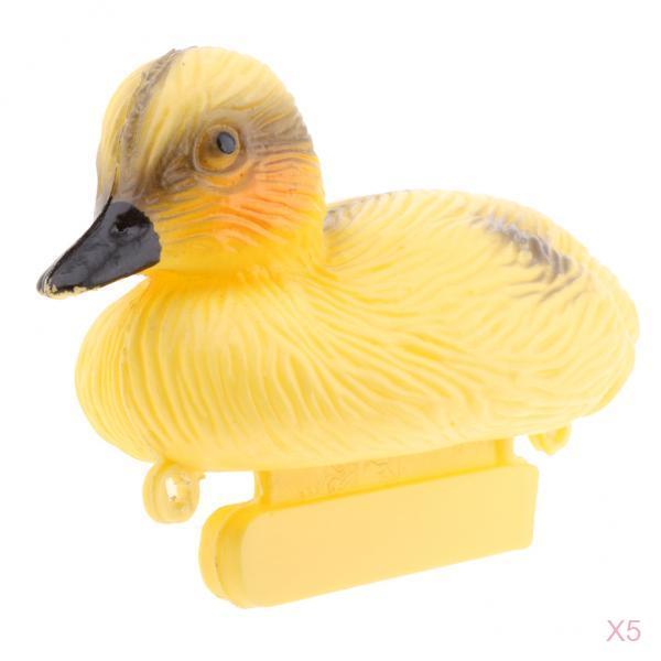 5Pcs Baby Duckings Floating Decoy Ducks Mallard Plastic Ornament Pond