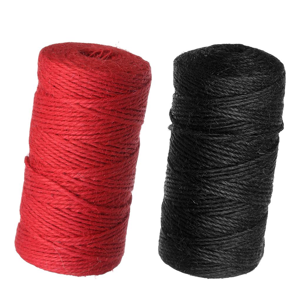 2 Rolls Natural Jute Rope Burlap Twine String Rope Cord DIY Photo Wall Decor