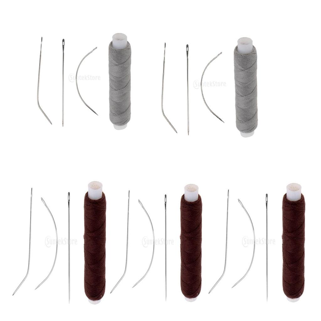 5 Pieces Cotton Hair Track Weft Weaving Sew Decor Thread for Hair Extensions