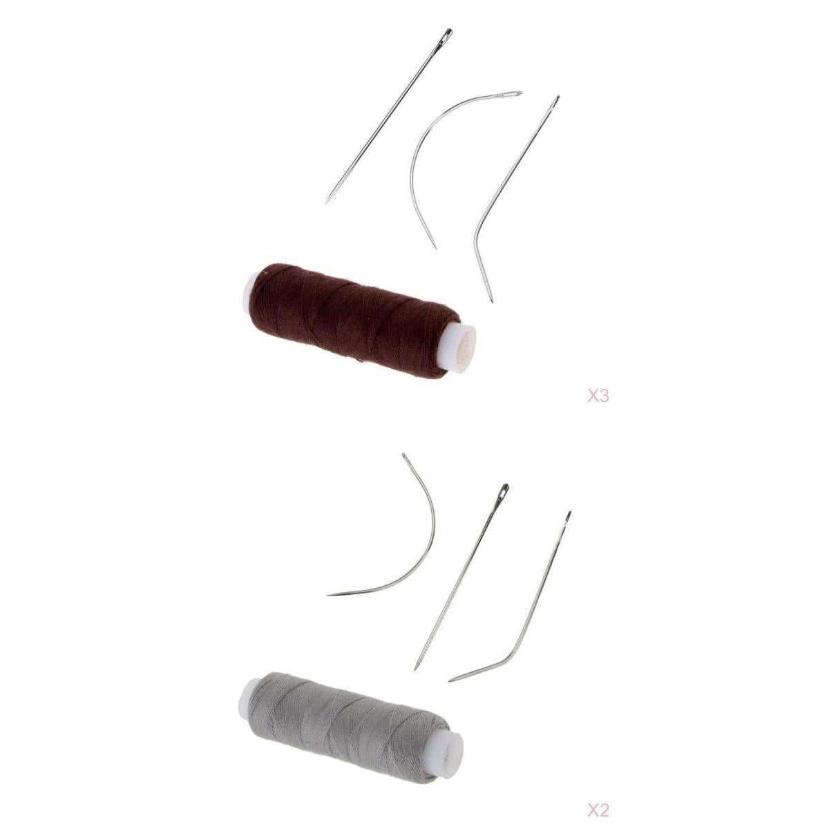 5 Pieces Cotton Hair Track Weft Weaving Sew Decor Thread for Hair Extensions