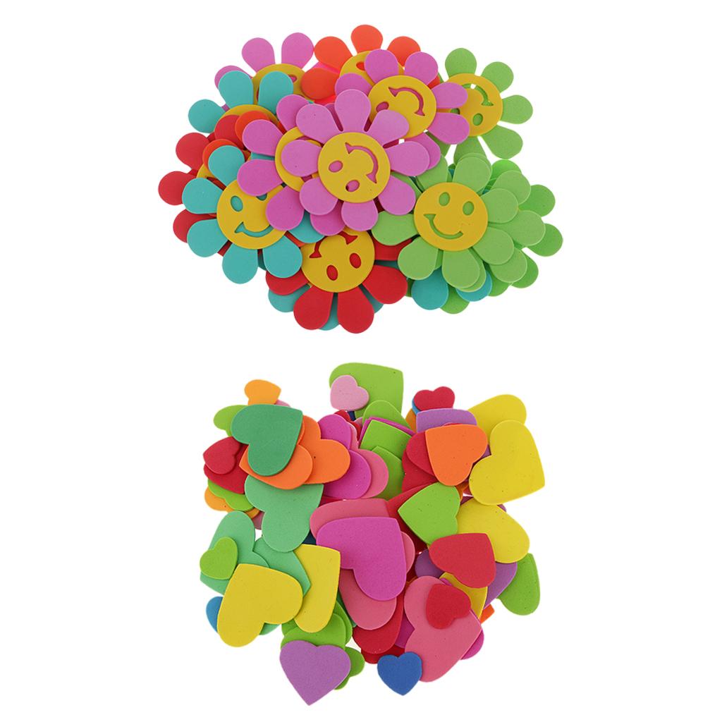 120 Pieces Mixed Self Adhesive Foam Stickers Kids Room Wall Decoration Foam