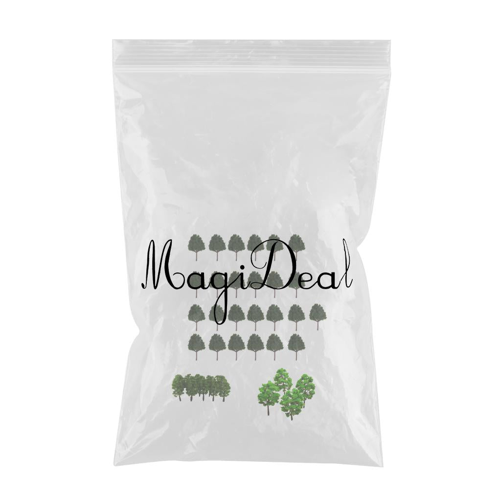 55Pieces Green Tree Model Train Railway Layout Scenery Diorama Architecture