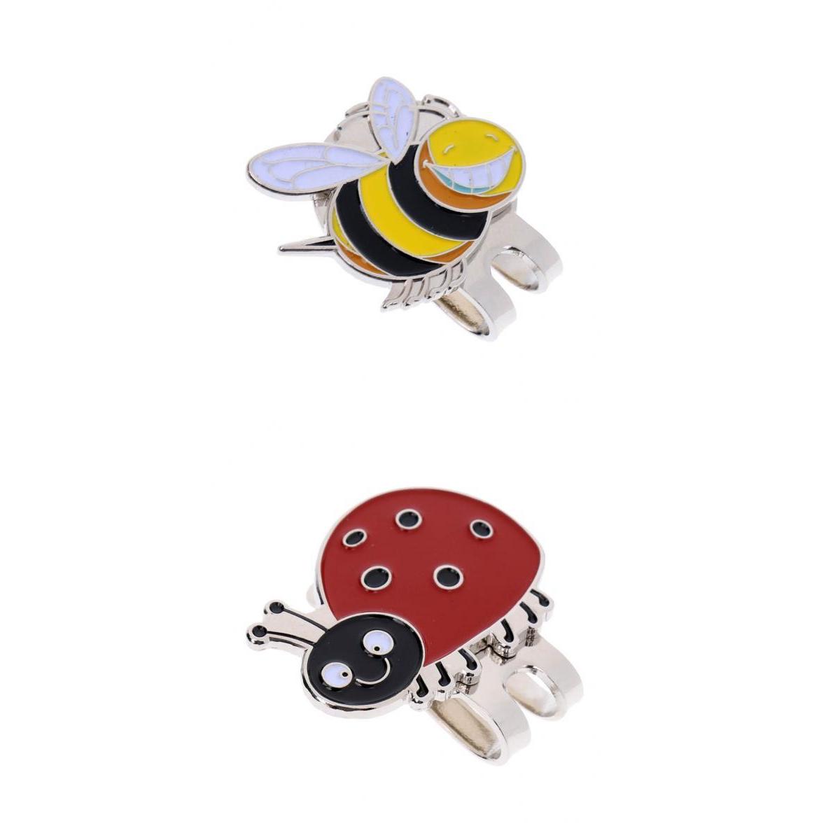 2Pcs Portable Mini Alloy Golf Ball Marker with Magnetic Golf Hat Clip
