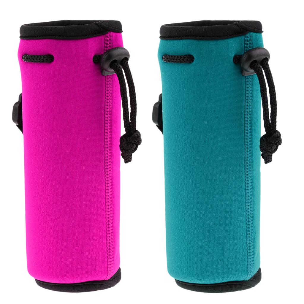 2Pcs Neoprene Insulated Water Drink Bottle Cooler Carrier Cover Sleeve