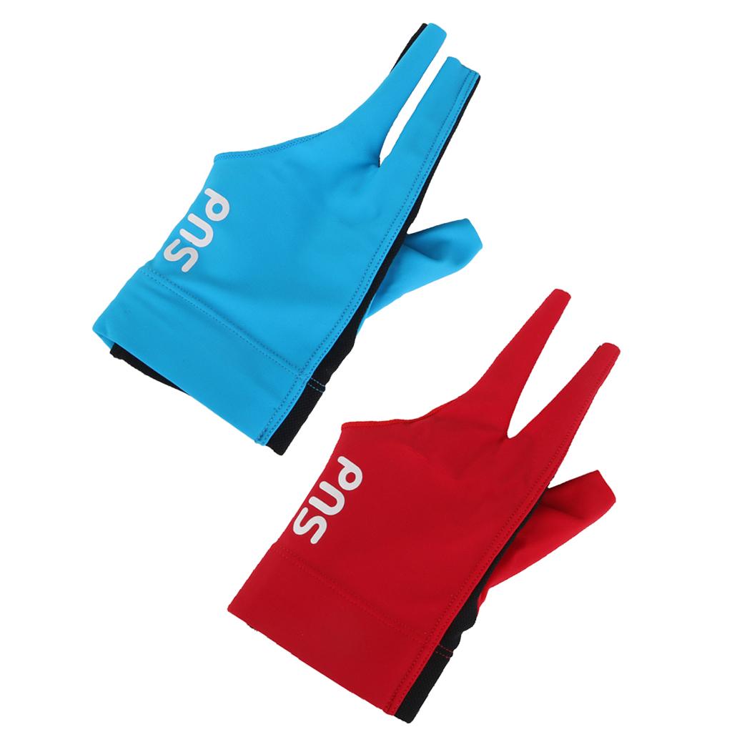2Pcs Left Hand 3 Fingers Billiard Glove For Pool Cue Snooker Cue Accessories