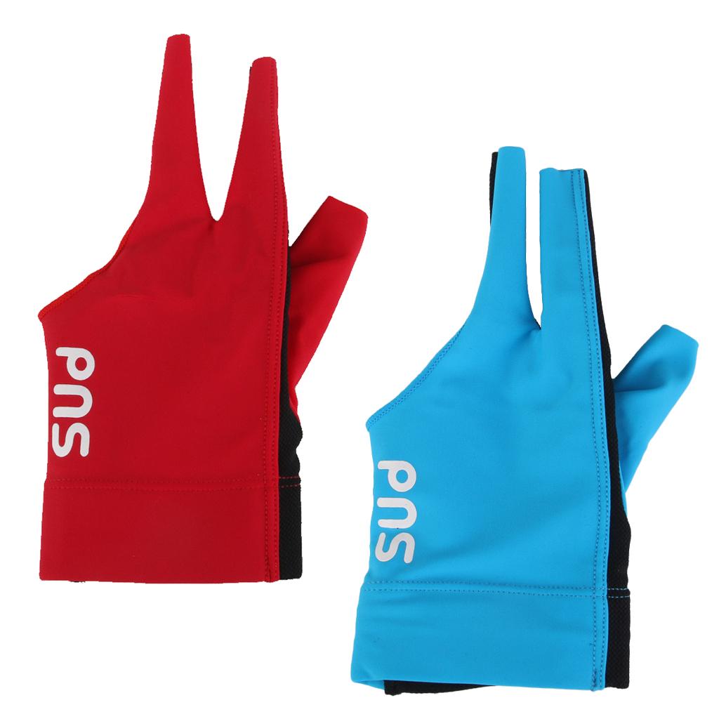 2Pcs Left Hand 3 Fingers Billiard Glove For Pool Cue Snooker Cue Accessories