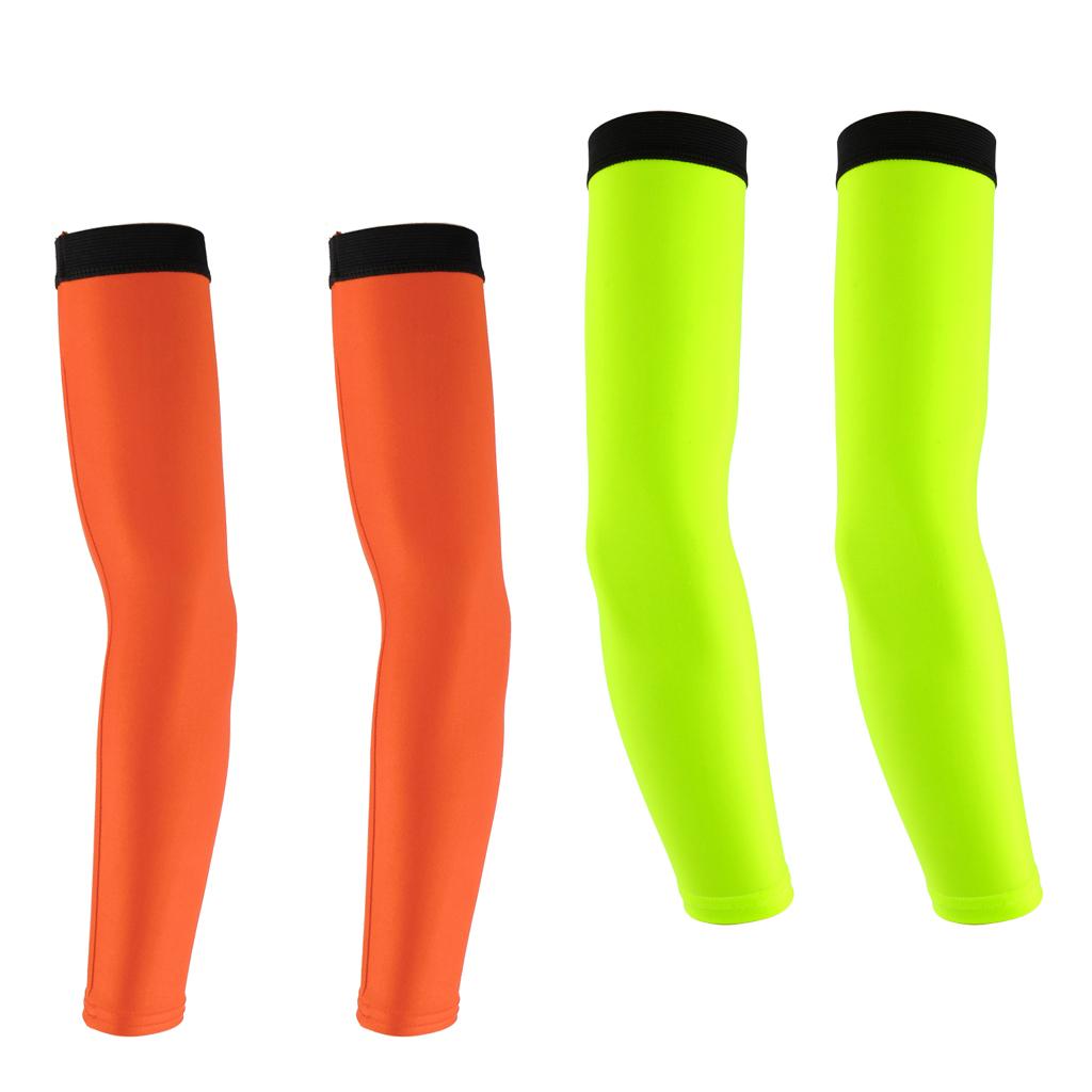 2 Pairs Bike Cycling Golf Arm Sleeves Sun Protection Bicycle Arm Warmer
