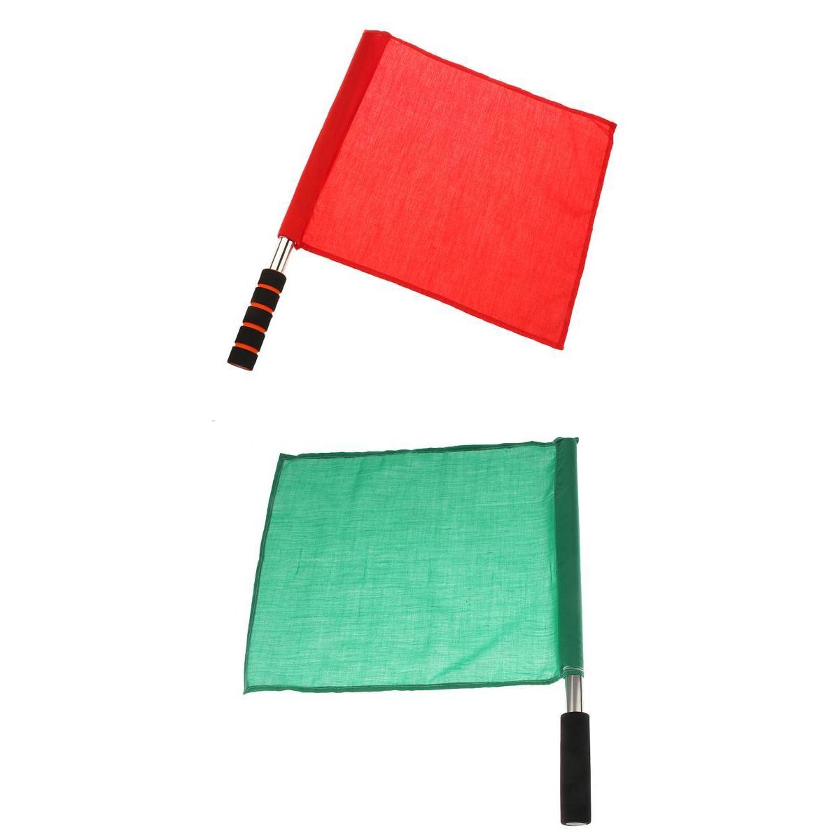 2 Pieces Sports Football Soccer Training Hockey Rugby Linesman Referee Flags
